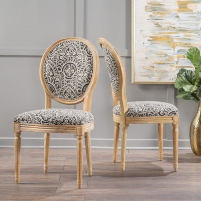 Upholstered Dining Chairs Set of 2, Solid Wood Dining Chairs with Backrest,Cushion Dining Chairs for Kitchen or Dining Room-Maison Boucle