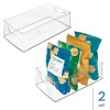 iDesign Plastic Kitchen Cabinet Storage Bins with Handles - Set of 2 - Clear - Made in USA - 2 of 4