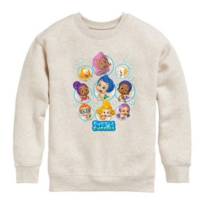 Boys' - Bubble Guppies - Bubble Grid Graphic Long Sleeve Fleece Sweatshirt - 1 of 4