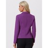 Allegra K Women's Elegant Work Office Lapel Collar Button Down Regular Fit Suit Blazer - 4 of 4