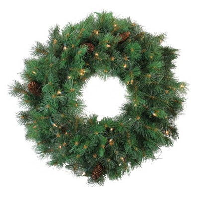 Northlight 24" Prelit Royal Oregon Pine Artificial Christmas Wreath - Clear Lights