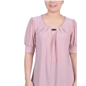 NY Collection Womens Balloon Sleeve Knit Blouse - 1 of 1