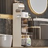 7-Tier Waterproof Plastic Storage Cabinet,Narrow Bathroom Storage with Transparent Doors, Tissue Holder, Swivel Locking Casters - 4 of 4
