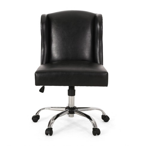 Bergen Contemporary Wingback Swivel Office Chair Midnight Black