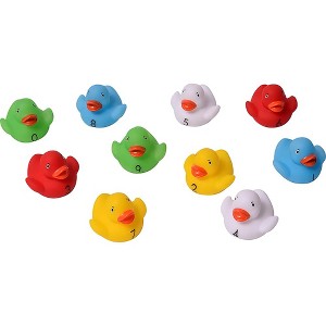 Evideco French Home Goods Non-Toxic Bath Numbered Floating Ducks -for Babies and Toddlers- Set of 10 - 1 of 4