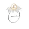 Unique Bargains Pearl Mesh Flower Metal Wear-Resistant Dining Table Decorative Napkin Rings 6 Pcs - 2 of 4