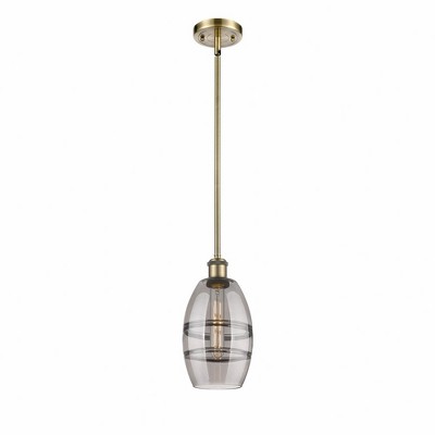 Vaz - 1 Light Stem Hung Mini Pendant In Industrial Style-8.13 Inches Tall and 5.88 Inches Wide