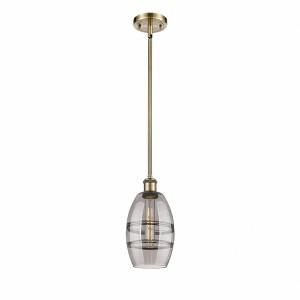 Vaz - 1 Light Stem Hung Mini Pendant In Industrial Style-8.13 Inches Tall and 5.88 Inches Wide - 1 of 1