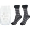 Pavilion Gift Company - Best Grandpa - 16 oz Beer Can Glass and Sock Set - Drinkware - 3 of 4