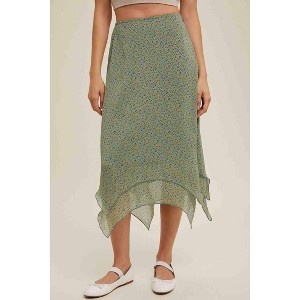 Women's Floral Midi Skirt - WISHLIST - 1 of 3