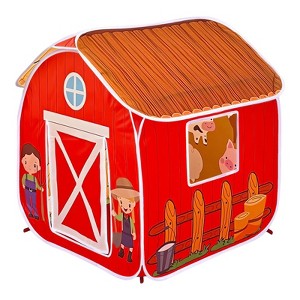 Etokfoks Kids Pop Up Barn Play Tent 40 x 34 x 34 Inch Portable Indoor Outdoor Farmhouse Playhouse for Boys and Girls 1 Piece - 1 of 4