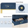 NicBex 2 Drawers Console Table with Gold Metal Base,Entryway Table with Gold Knobs,Modern Couch Table for Living Room - 4 of 4