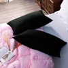 Egyptian Cotton Queen Pillowcases - 500 Thread Count, Black, 20x30, Soft Breathable - 2 of 4