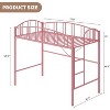Loft Bed Twin Size, with Arched Guardrail and Safety Ladder, Space-Saving Design, No Box Spring Needed - 2 of 4