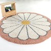 5'3"x7' Lily Floral Kids' Rug Cream - Balta Rugs: Round, Botanical Pattern, High Pile, UV & Stain Resistant - 2 of 4