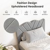 CAVINAS Twin/Full/Queen Size Upholstered Platform Bed Frame with Fabric Headboard & Wooden Slats,No Box Spring Needed - 3 of 4