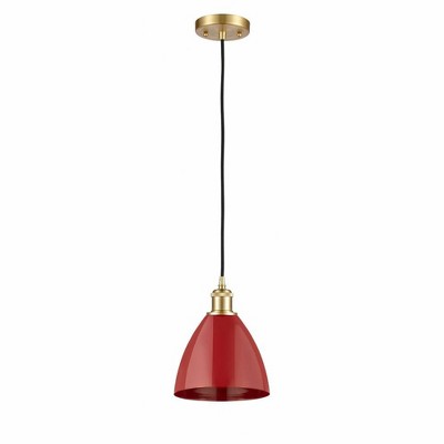 Plymouth Dome - 1 Light Cord Hung Mini Pendant In Industrial Style-11.25 Inches Tall and 7.5 Inches Wide