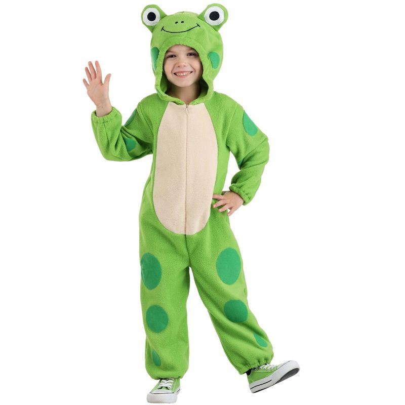 HalloweenCostumes.com Frog Jumpsuit Toddler Costume., 1 of 5