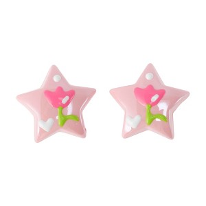 Unique Bargains Star Tulip Shoe Bead Shoelace Charms 1 Pair - 1 of 4
