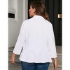 Coolmee Women's Plus Size Casual Blazer Open Front Long Sleeve Work Office Cardigan Jackets - 3 of 4