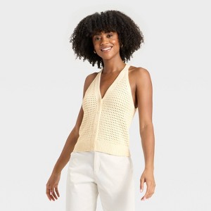 Women's Crochet Vest - A New Day™ - 1 of 3