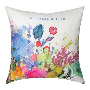 Positive Message 18x18 Climaweave Decorative Throw Pillow by Manual Woodworkers and Weavers - 1 of 3