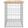 Patio Bench Gabion Design 24.8"x17.3"x16.5" Solid Wood Pine - 4 of 4