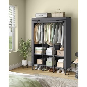 SONGMICS Wardrobe Closet, 51.2 Inch Large Capacity Portable Closet, Clothing Rack, 25 mm Dia,Thick Steel Tubes, Clothes Organizer with Fabric Cover - 1 of 4