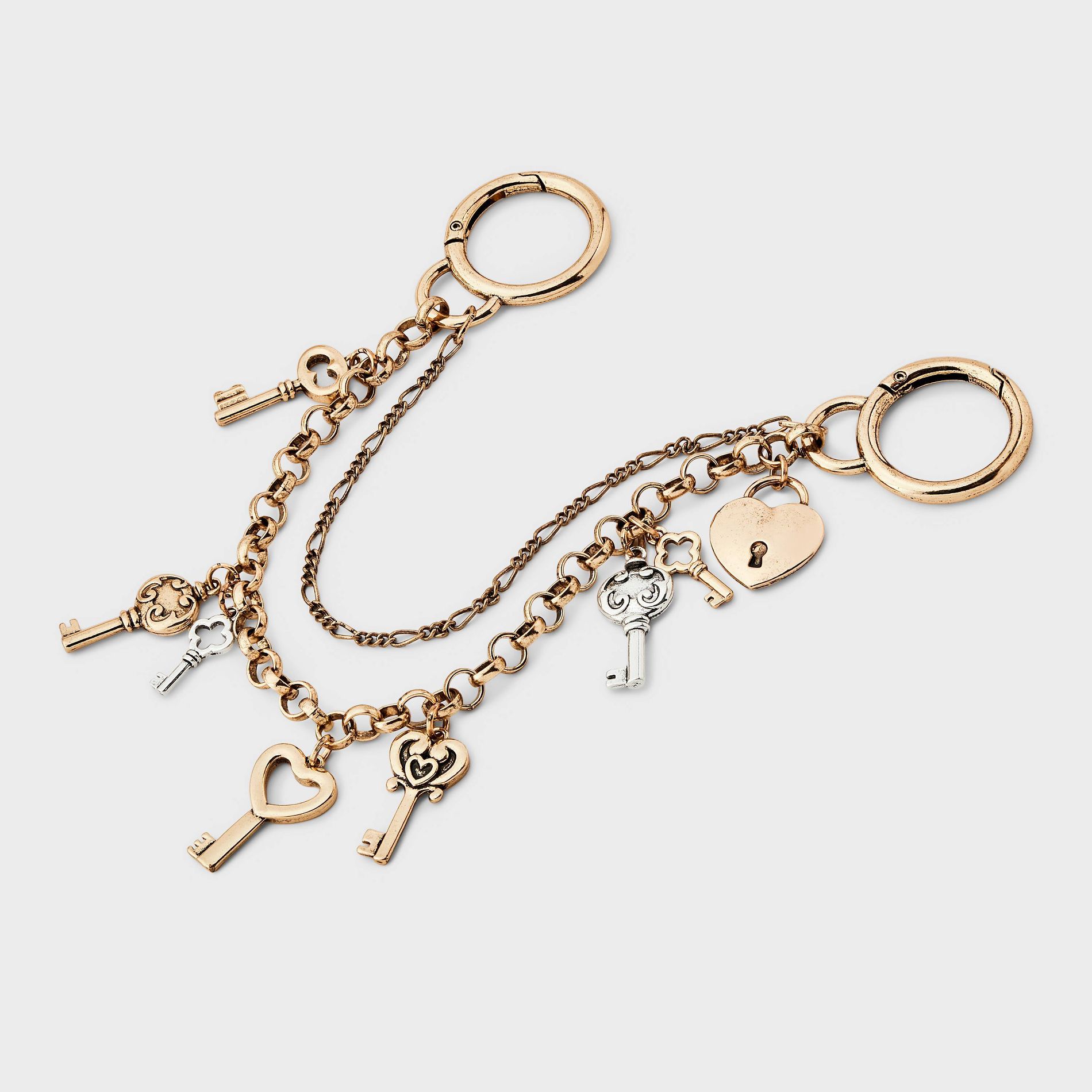 Lock & Key Swag Chain Bag Charm - A New Day™ Multi