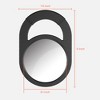 TASALON Unbreakable Hand Mirror, Salon & Barber Mirror with Handle - Black - 2 of 4
