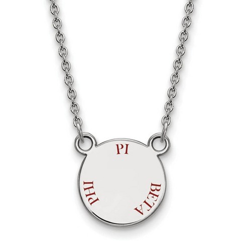 Black Bow Jewelry Sterling Silver Pi Beta Phi Greek Life Necklace 18 Inch - image 1 of 4