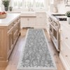 Solid Washable Rug Ultra Soft Colorful Floral Rug for Living Room Low Pile Foldable Thin Non Slip Carpet - 4 of 4
