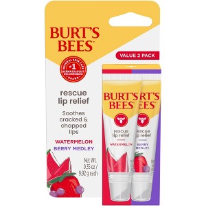 Burt's Bees Rescue Relief Watermelon + Berry Medley Lip Balm - 0.7oz - 1 of 4