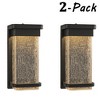 ALOADECOR 1-Light H12 in Modern Seeded Glass12W Integrated LED Outdoor Wall Sconce with Dusk to Dawn Sensor in Matte Black for Porch Patio (¨2 Pack) - 3 of 4