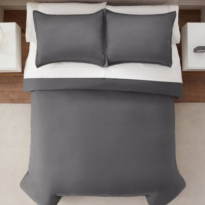 Simply Clean Gray Full/Queen Duvet Cover Set