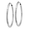 Black Bow Jewelry 2mm, 14k White Gold, Diamond-cut Endless Hoops, 35mm (1 3/8 Inch) - 2 of 4