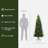 LuxenHome 6Ft Pre-Lit Green Slim Artificial Christmas Tree with 8 Light Functions - 3 of 4
