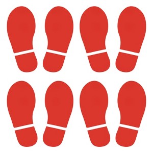 Unique Bargains Home Classroom Floor Stairs Decal PVC Footprint Sticker 4 Pairs - 1 of 4