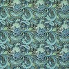 2pk Outdoor Square Edge Seat Cushion Set - Navy/Turqouise/Paisley - Pillow Perfect: Weather-Resistant with Ties, Zippered - 4 of 4