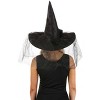 HalloweenCostumes.com One Size Fits Most Women Fun Costumes Women's Sparkly Black Witch Hat, Black/Gray - 2 of 2