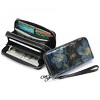 BEAFUP Women's Wallet,Creative Floral PrintLarge Capacity Double Zip Leather Wallet,RFID Blocking and Wristlet,(Random Print) - 2 of 4