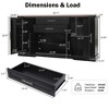 LIVAREEmlen 63" Farmhouse Baker's Racks with 2 Drawers & Door Rack and Adjustable Shelves for Kitchen,Living Room, Entryway,Dining Room - 3 of 4