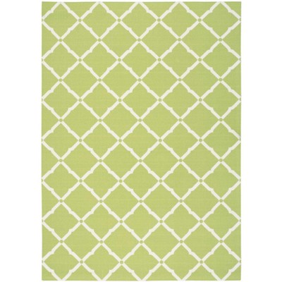 Handmade Floral Light Green Synthetic 7'9" x 10'10" Area Rug