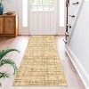 Washable Rug with Braided Print, Modern Low-Pile Non-Slip Carpet for Kitchen, Entryway, Bathroom, Bedroom – Stain Resistant, Natural Darkened - 3 of 4
