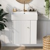 NicBex 21.6" Bathroom Vanity with Sink, Floating Vanity, Bathroom Cabinet Storage with 2 Spacious Drawers and 2 Open Shelf for Bathroom - 3 of 4