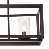 Franklin Iron Works Cove Point Oil Rubbed Bronze Linear Pendant Chandelier 34 1/2" Wide Rustic Clear Glass 4-Light Fixture for Dining Room Kitchen - 3 of 4