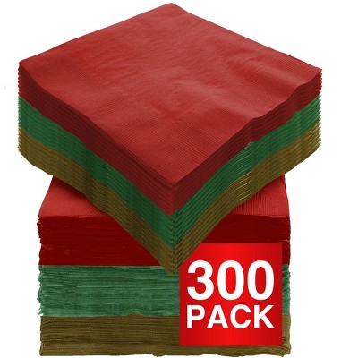SparkSettings Beverage Napkins, 5” x 5” 2 Ply Paper Napkins, Pack of 100