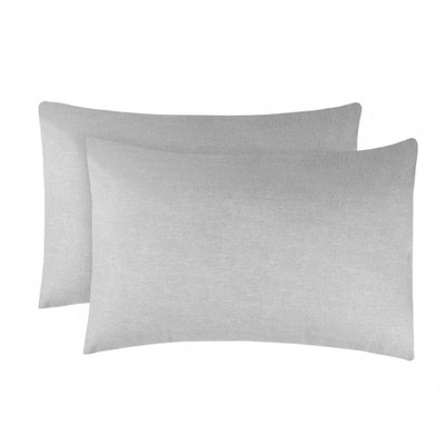 Melange Flannel Cotton Two-Toned Pillowcases, Set of 2 by Blue Nile Mills