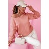 Pink Bowknot Dewback Round Neck Sweatshirt - 3 of 3