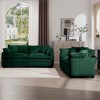 Modern Corduroy Fabric 2-Piece Living Room Sofa Set, Two 2-Seater Sofas with Deep Seats and 8 Cushions - 3 of 4